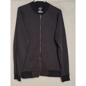 Fresh Clean Tees Mens Sweatshirt Black Size L Full Zip Long Sleeve Fleece 1260